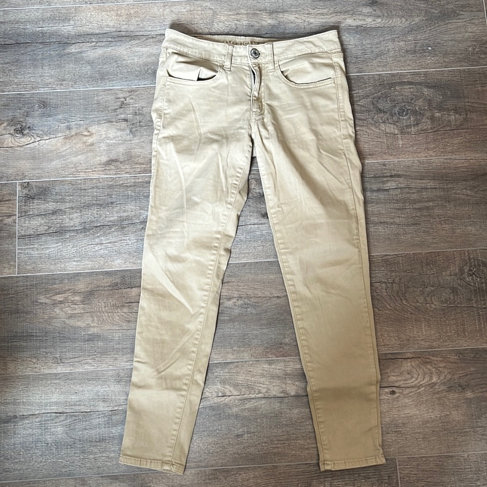 American Eagle Super Super Stretch X Khaki Jegging